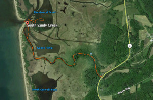 Kayak Route South Sandy Creek